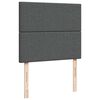vidaXL Ottoman-Bett mit Matratze & LEDs Dunkelgrau 120x200 cm Stoff