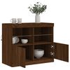 vidaXL Sideboard mit LED-Leuchten Braun Eichen-Optik 81x37x67 cm
