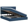 vidaXL Aufbewahrungsbett mit Matratze Blau 180 x 200 cm Stoff