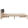 vidaXL Bettgestell Braun und Dunkelgrau 140 x 200 cm Massivholz Kiefer