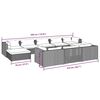 vidaXL 10-tlg. Garten-Lounge-Set mit Kissen Braun Poly Rattan