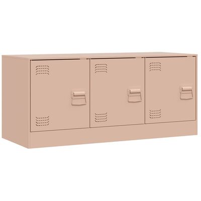 vidaXL TV-Schrank Rosa 99x39x44 cm Stahl