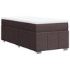 vidaXL Boxspringbett mit Matratze Dunkelbraun 90x190 cm Stoff