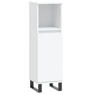 vidaXL Badschrank Wei&szlig; 30x30x100 cm Holzwerkstoff