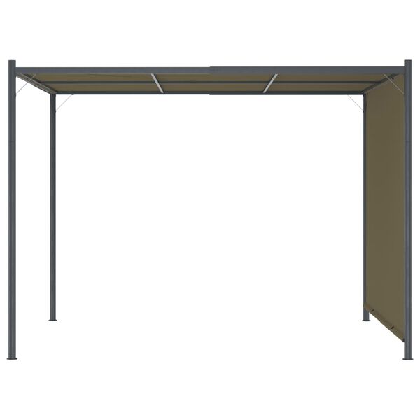 vidaXL Gartenpergola mit Ausziehbarem Dach 3x3 m Taupe 180 g/m²