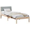 vidaXL Bettgestell Braun und hellgrau 80 x 200 cm Massivholz Kiefer