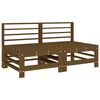 vidaXL Mittelsofas mit Kissen 2 Stk. Honigbraun Massivholz Kiefer