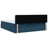 vidaXL Ottoman-Bett mit Matratze Dunkelblau 180x200 cm Samt