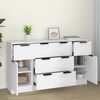 vidaXL 3-tlg. Sideboard-Set Wei&szlig; Holzwerkstoff