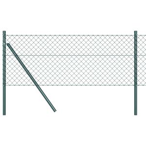 vidaXL Bodenmontierter Maschendrahtzaun 10 x 0,4 m Gr&uuml;n Netz