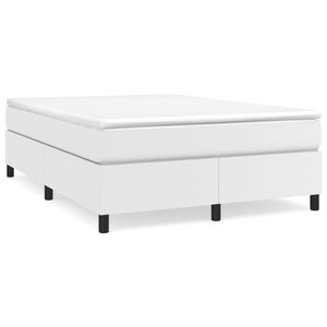 vidaXL Boxspringbettgestell Wei&szlig; 140x200 cm Kunstleder