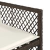 vidaXL 7-tlg. Garten-Essgruppe mit Kissen Braun Poly Rattan