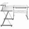 vidaXL Eck-Computertisch Wei&szlig; 132x112x99 cm Holzwerkstoff