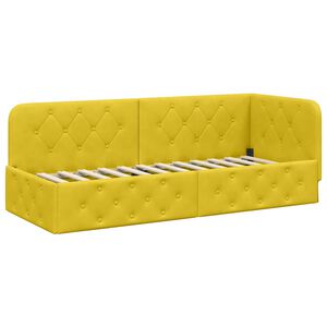 vidaXL Eckbettgestell Gelb 80 x 200 cm Samt
