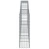 vidaXL Gabionen mit Hochbogen 2 Stk. 400x30x100/120cm Verzinktes Eisen