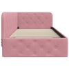 vidaXL Eckbettgestell mit Kopfteil Rosa 90 x 200 cm Samt