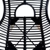 vidaXL Esszimmerst&uuml;hle 6 Stk. Natur Rattan Schwarz