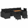 vidaXL Gartensofa-set mit Kissen 13 pcs Schwarz Poly-Rattan