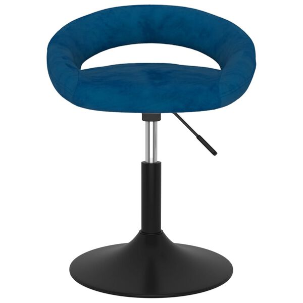 vidaXL Esszimmerst&uuml;hle 4 Stk. Drehbar Blau Samt