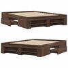 vidaXL Bettgestell ohne Matratze Braun Eiche 140x200 cm Holzwerkstoff