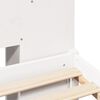 vidaXL Massivholzbett mit Regal ohne Matratze Weiß 150x200 cm Kiefer