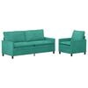 vidaXL Sofa Set 2 pcs T&uuml;rkis Samt