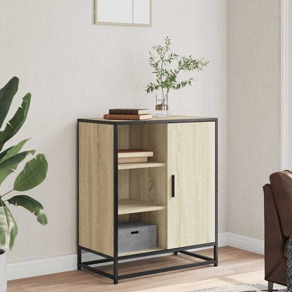 vidaXL Sideboard Sonoma-Eiche 62x35x76 cm Holzwerkstoff
