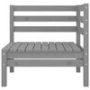 vidaXL 8-tlg. Garten-Lounge-Set Grau Kiefer Massivholz