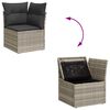 vidaXL Garten-Sofa-Set mit Kissen 9 pcs Hellgrau und Dunkelgrau