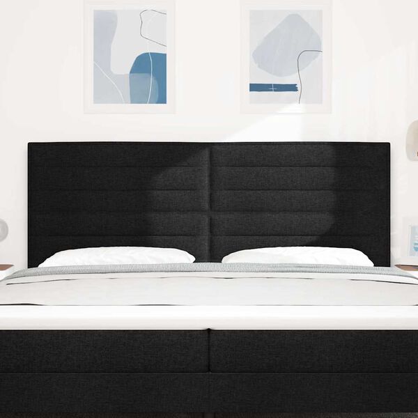 vidaXL Kopfteil mit Kopfteil Schwarz 200 cm Kunstleder