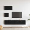 vidaXL TV-Schrankset 3 pcs Schwarz Eichen-Optik Holzwerkstoff