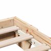 vidaXL Bettrahmen Natur 135 x 190 cm Massives Kiefernholz