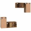vidaXL TV-Schrankset Wandmontiert 4 pcs Altholz Holzwerkstoff
