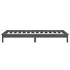vidaXL Massivholzbett mit LEDs Grau 90x190 cm