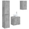 vidaXL Badezimmerm&ouml;bel-Set 3 stk. Betongrau 33 x 34,5 x 160 cm