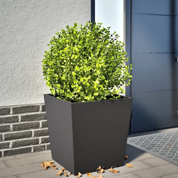 vidaXL Pflanzk&uuml;bel Schwarz 50x50x50 cm Stahl