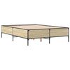 vidaXL Bettgestell Sonoma-Eiche 160x200 cm Holzwerkstoff und Metall