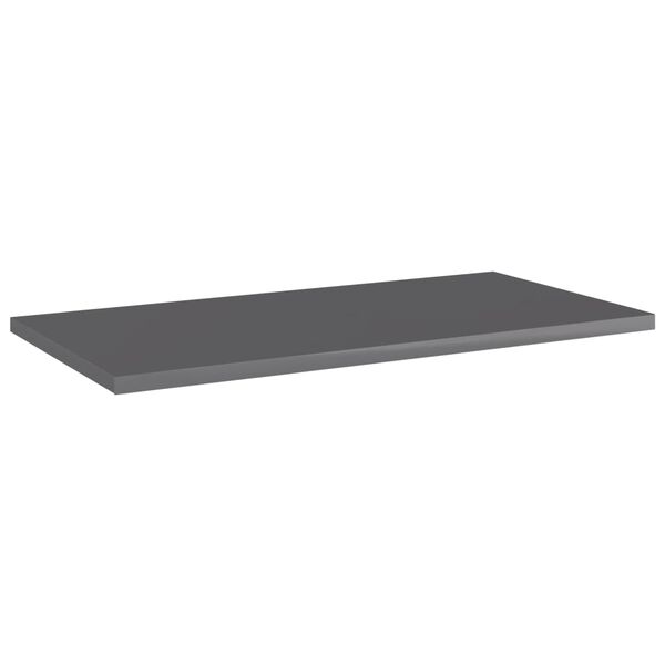 vidaXL B&uuml;cherregal-Bretter 4 Stk. Hochglanz-Grau 60x30x1,5 cm