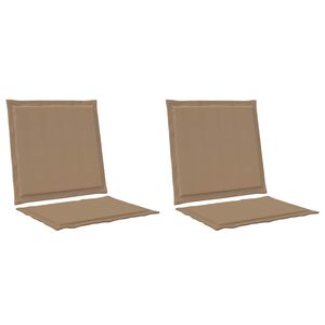 vidaXL Sitz- und R&uuml;ckenkissen Polyester Taupe 47 x 45 x 2 cm