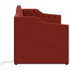 vidaXL Tagesbett mit Matratze USB Weinrot Stoff 90x200 cm