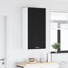 vidaXL H&auml;ngeschrank mit T&uuml;r Schwarze Eiche und Wei&szlig; 50 x 31 x 100 cm