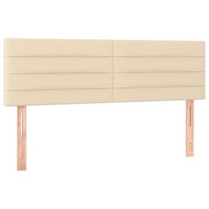 vidaXL Kopfteile Creme 144x5x78/88 cm Stoff