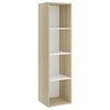 vidaXL TV-Schr&auml;nke 2 Stk. Wei&szlig; Sonoma-Eiche 142,5x35x36,5cm