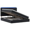 vidaXL LED-Speicherbett mit Matratze Schwarz 180 x 200 cm Samt