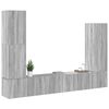 vidaXL 4-tlg. TV-Schrank-Set Grau Sonoma Holzwerkstoff