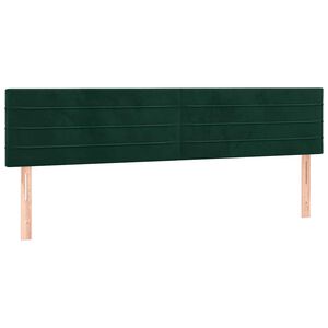 vidaXL Kopfteile Dunkelgr&uuml;n 200x5x78/88 cm Samt