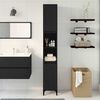 vidaXL Badezimmerschrank mit T&uuml;r Schwarz Eichen-Optik 30 x 30 x 190 cm