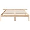 vidaXL Bettrahmen Natur 140 x 200 cm Massives Kiefernholz