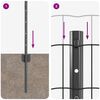 vidaXL Zaun mit Pfosten Grau 0,6 x 25 m Stahl und PVC