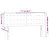 vidaXL LED Kopfteil Taupe 144x5x78/88 cm Stoff